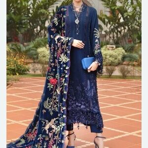 Maria b winter collection linen dress